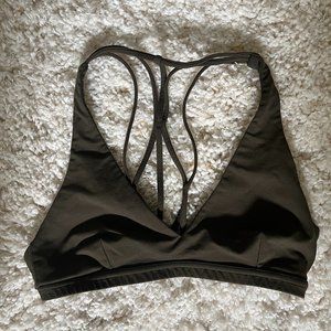 lululemon army green sports bra